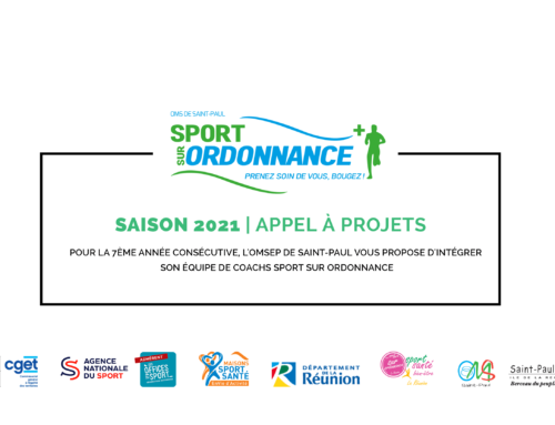 Appels à projets « Sport sur Ordonnance » de l’OMSEP de Saint-Paul 2021